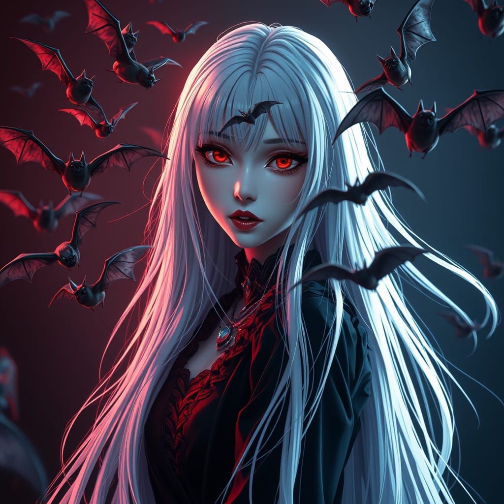 Vampire Goddess in Dark Fantasy Realm