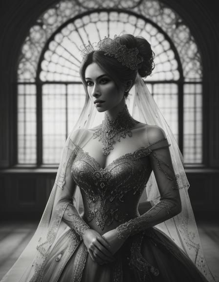 Intricate Glass Apple with Girl, Hyperrealistic Digital Art