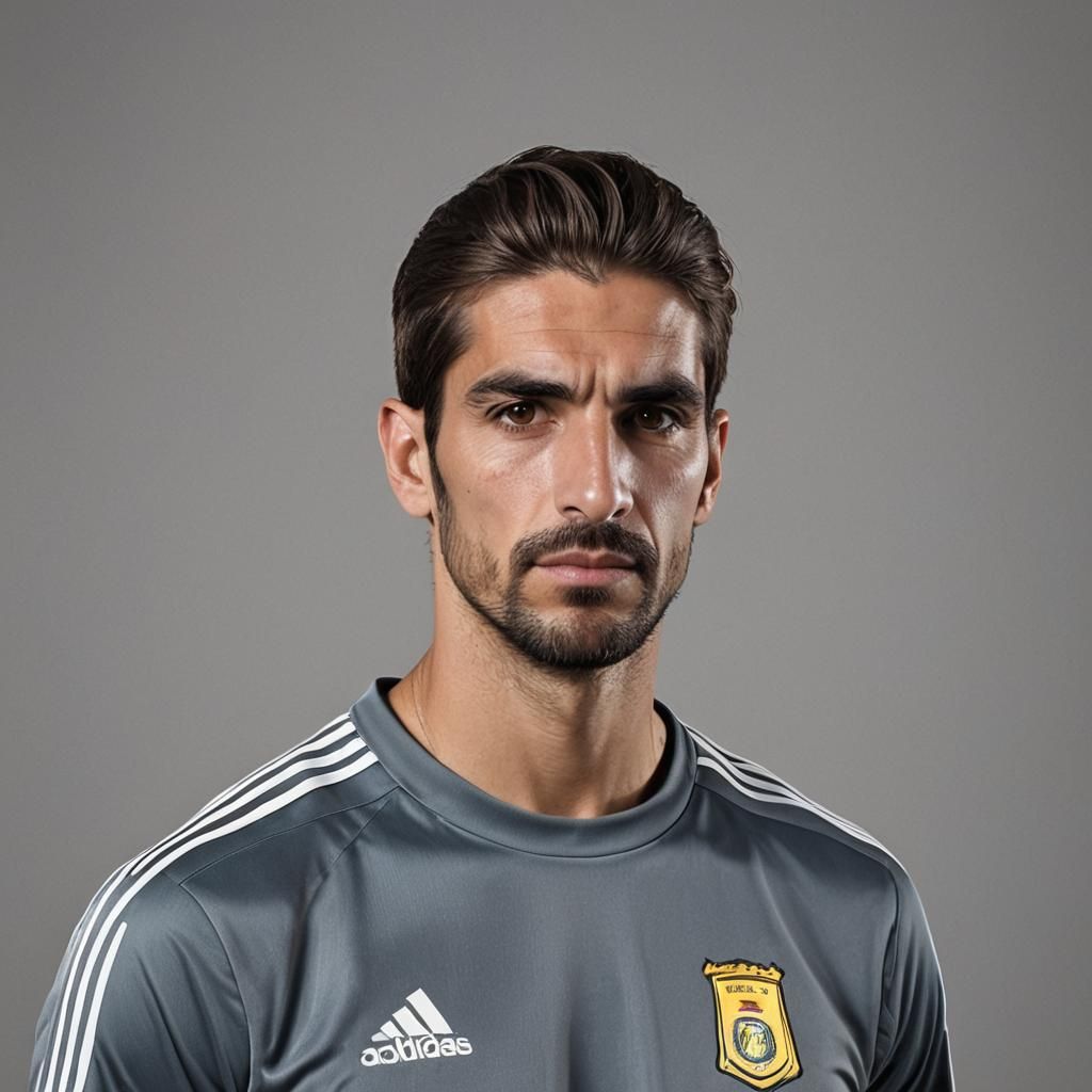 Argentinian Soccer Player Portrait in Studio Lighting