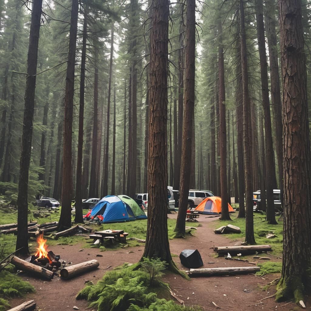 Camping in a National Forest