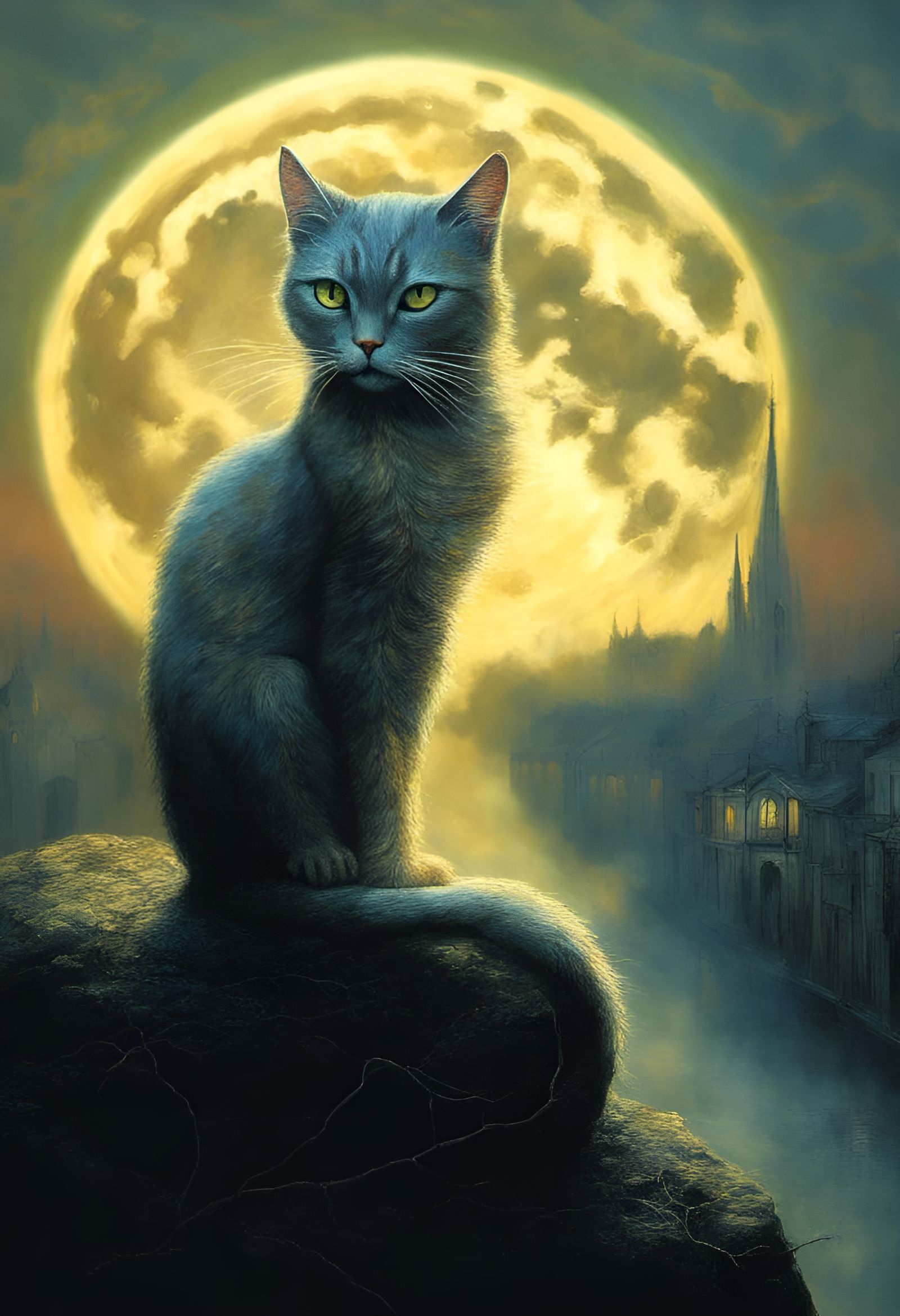 The werecat & the full moon. πββ¬π