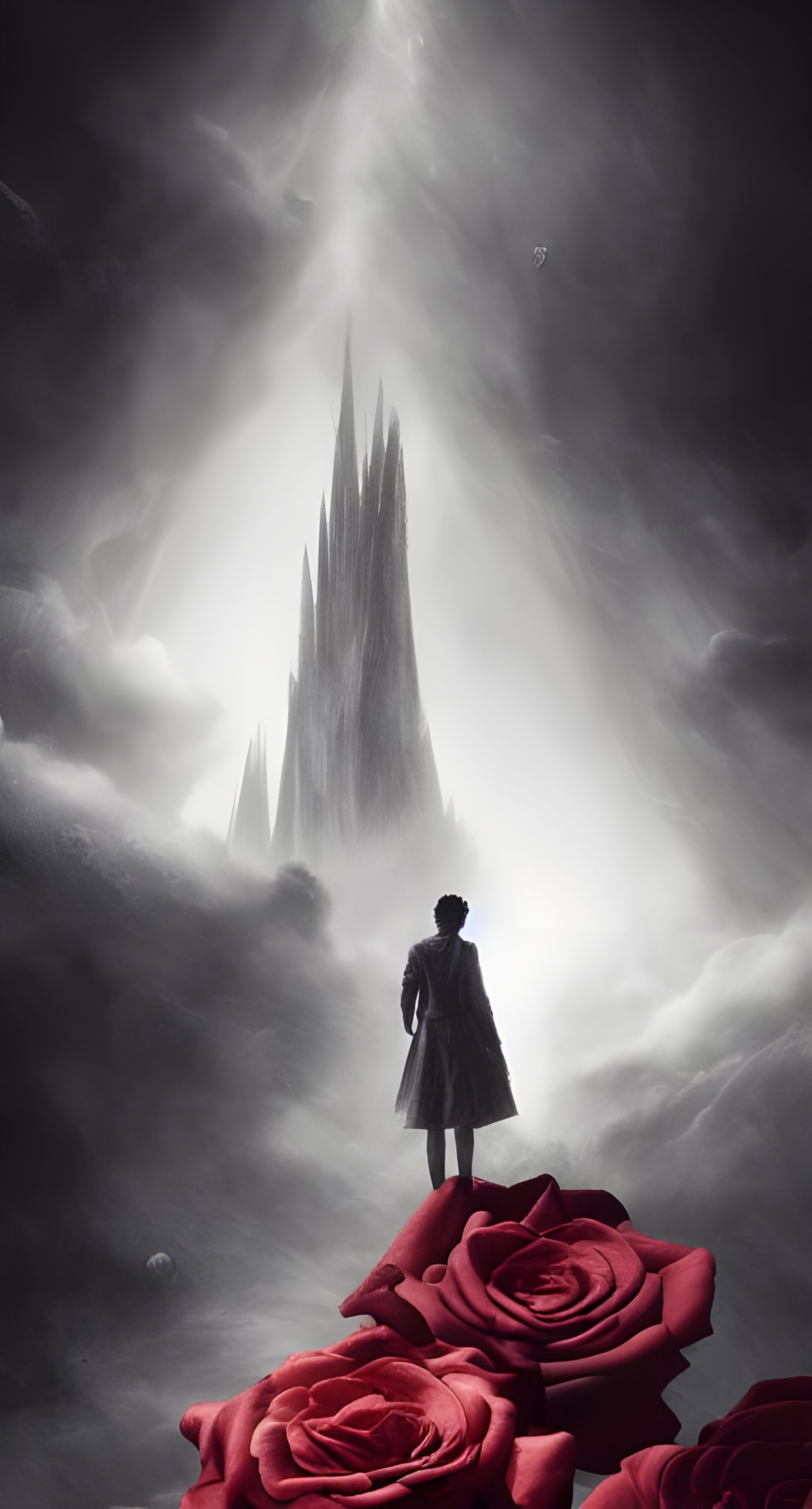 Rose and Dark Tower, in Romanticism Style