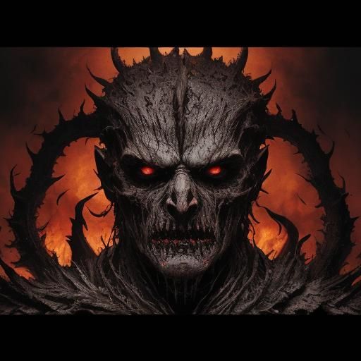 Terrifying Demon King in Ominous Underworld