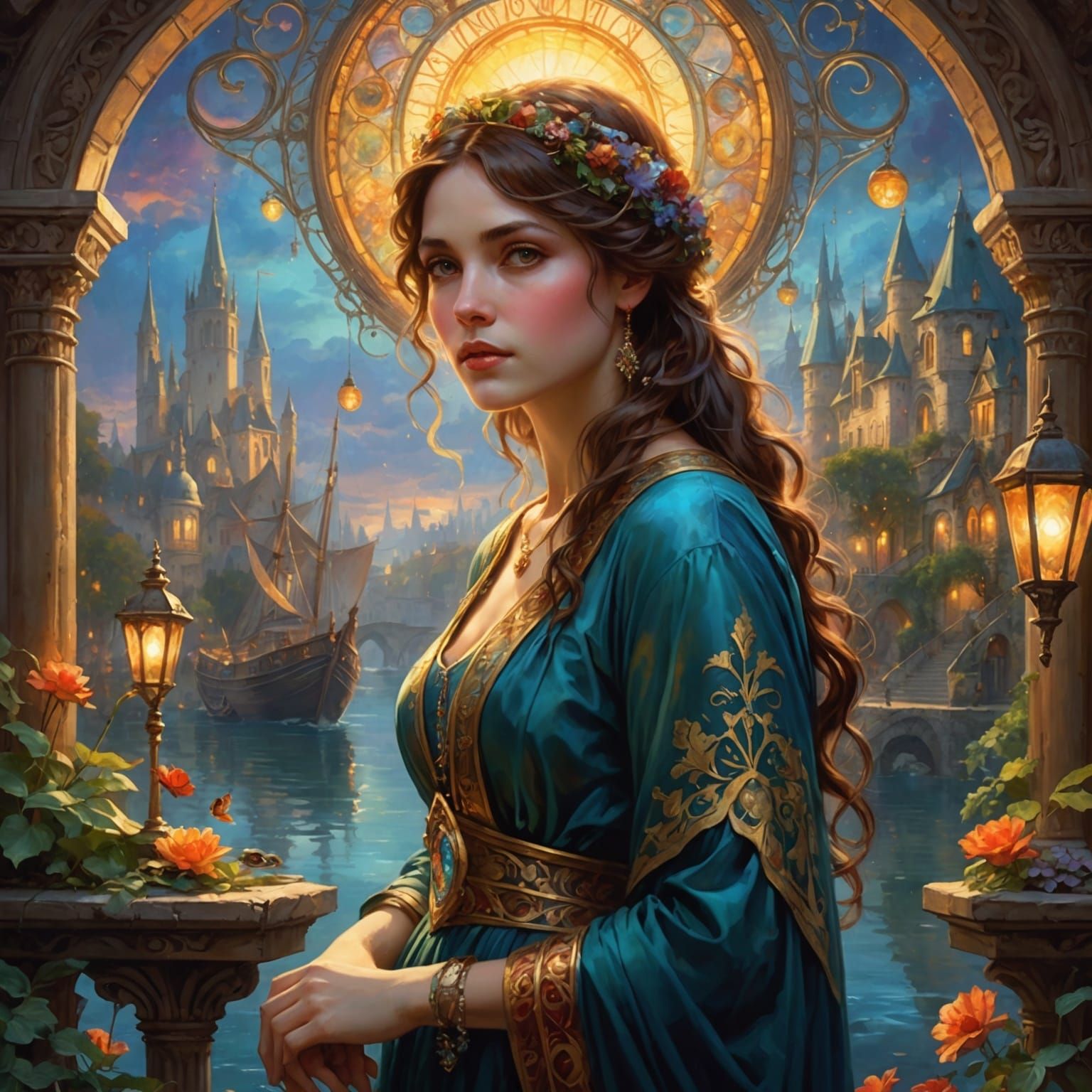 Ethereal Messenger Between Worlds: Renaissance Style