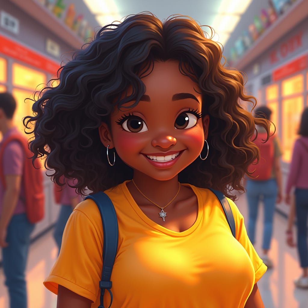 Celebratory Black Teen Girl on Feel Good Friday