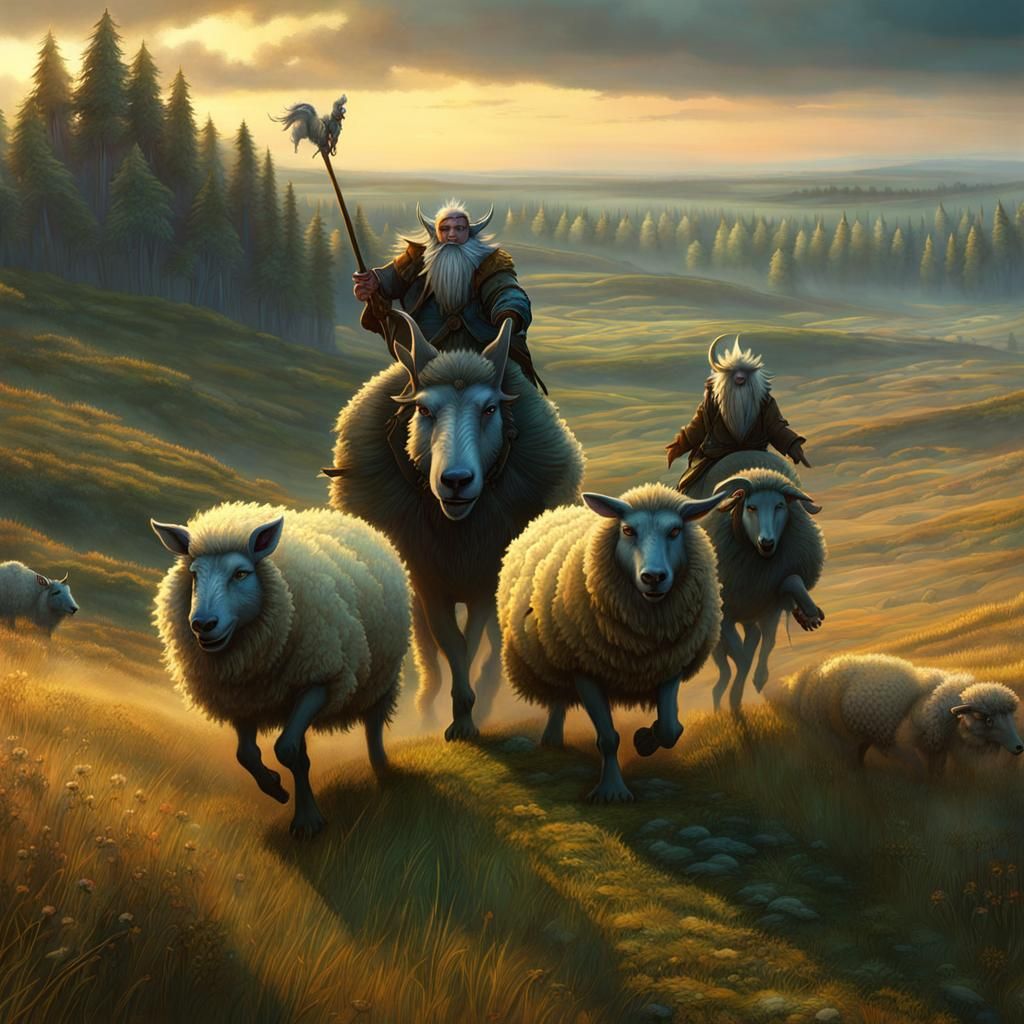 Trolls Journey to Eldritch Forest: Fantasy Art