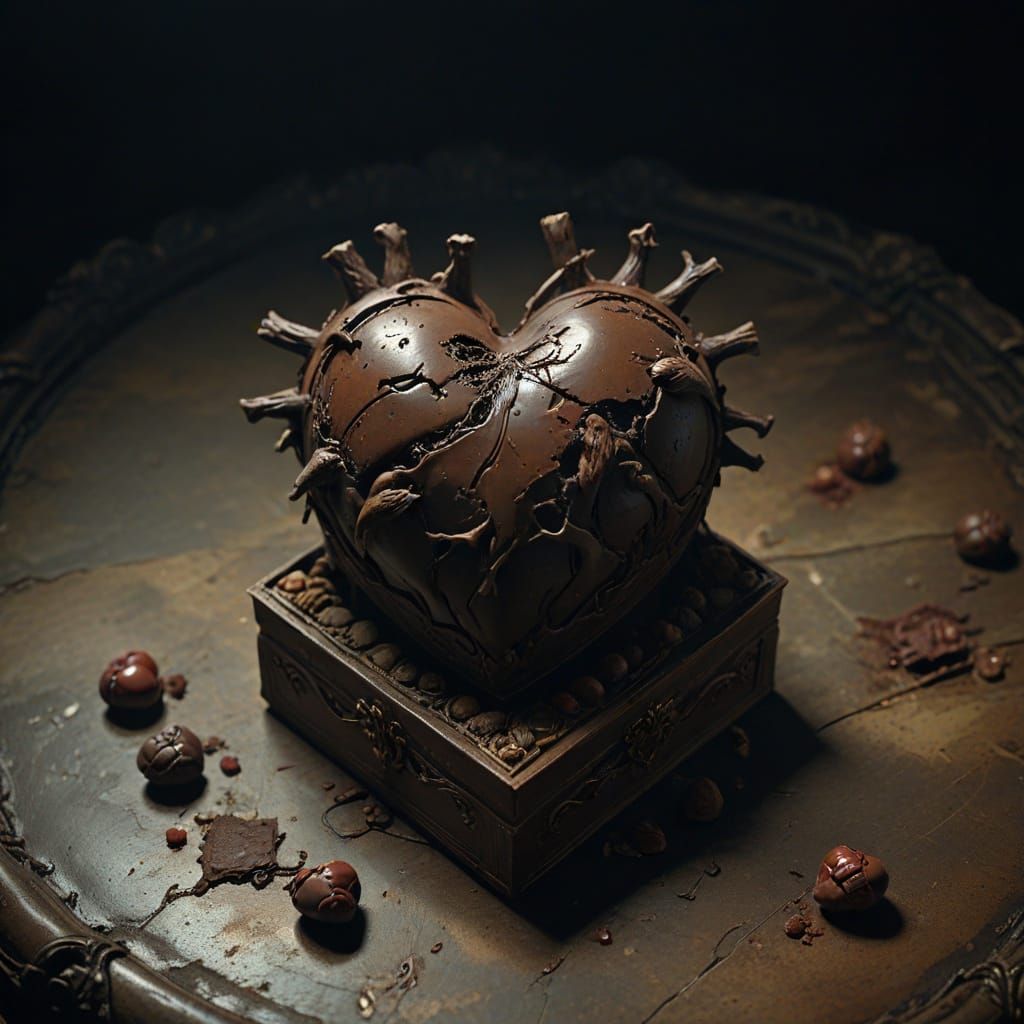 Grotesque Human Hearts in Heart Box