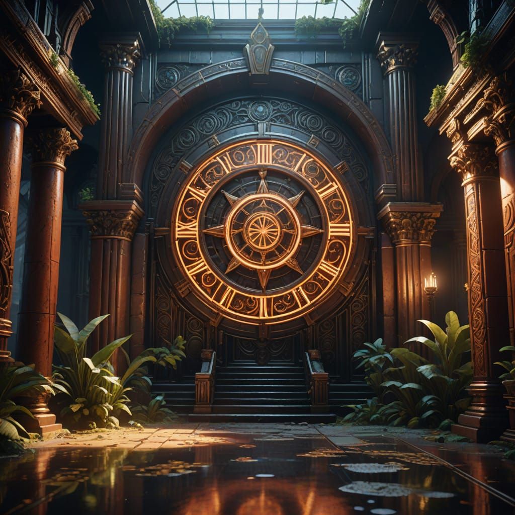 Mystical Consulting Emblem in Ancient Tome Style