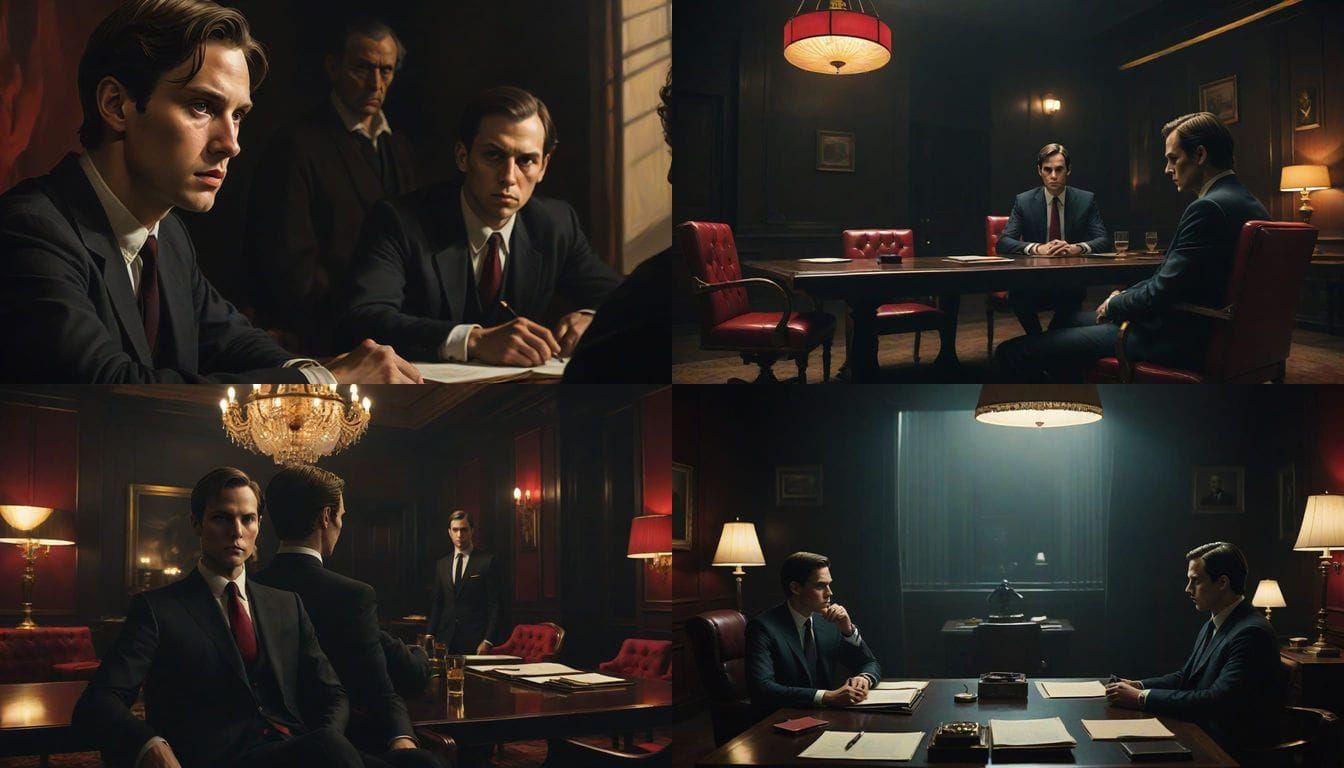 Tense Meeting Room with Ominous Significance