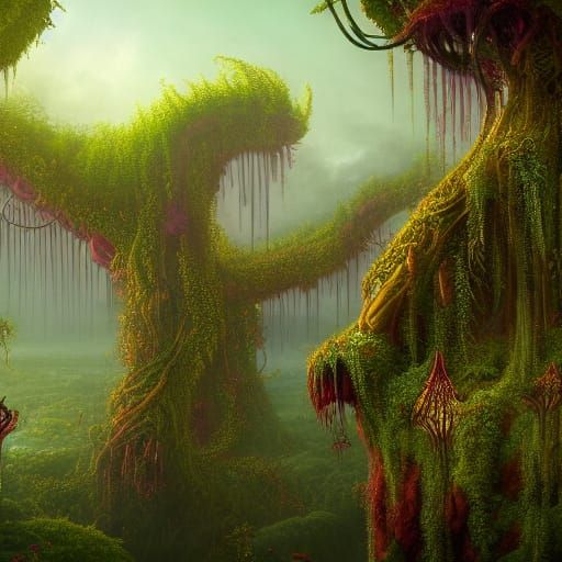 City Conquered by Carnivorous Plants: Unreal Engine Art