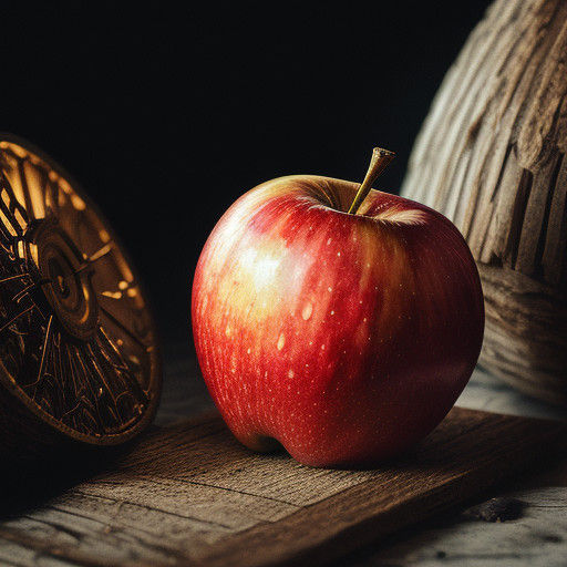 Surreal Macro World Inside Vibrant Apple