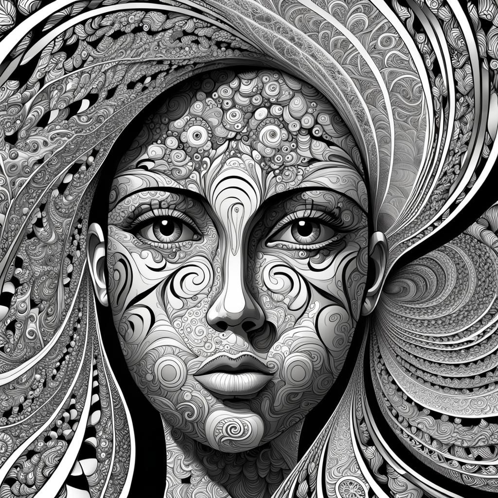 Abstract Depression Concept Art: Female Mind