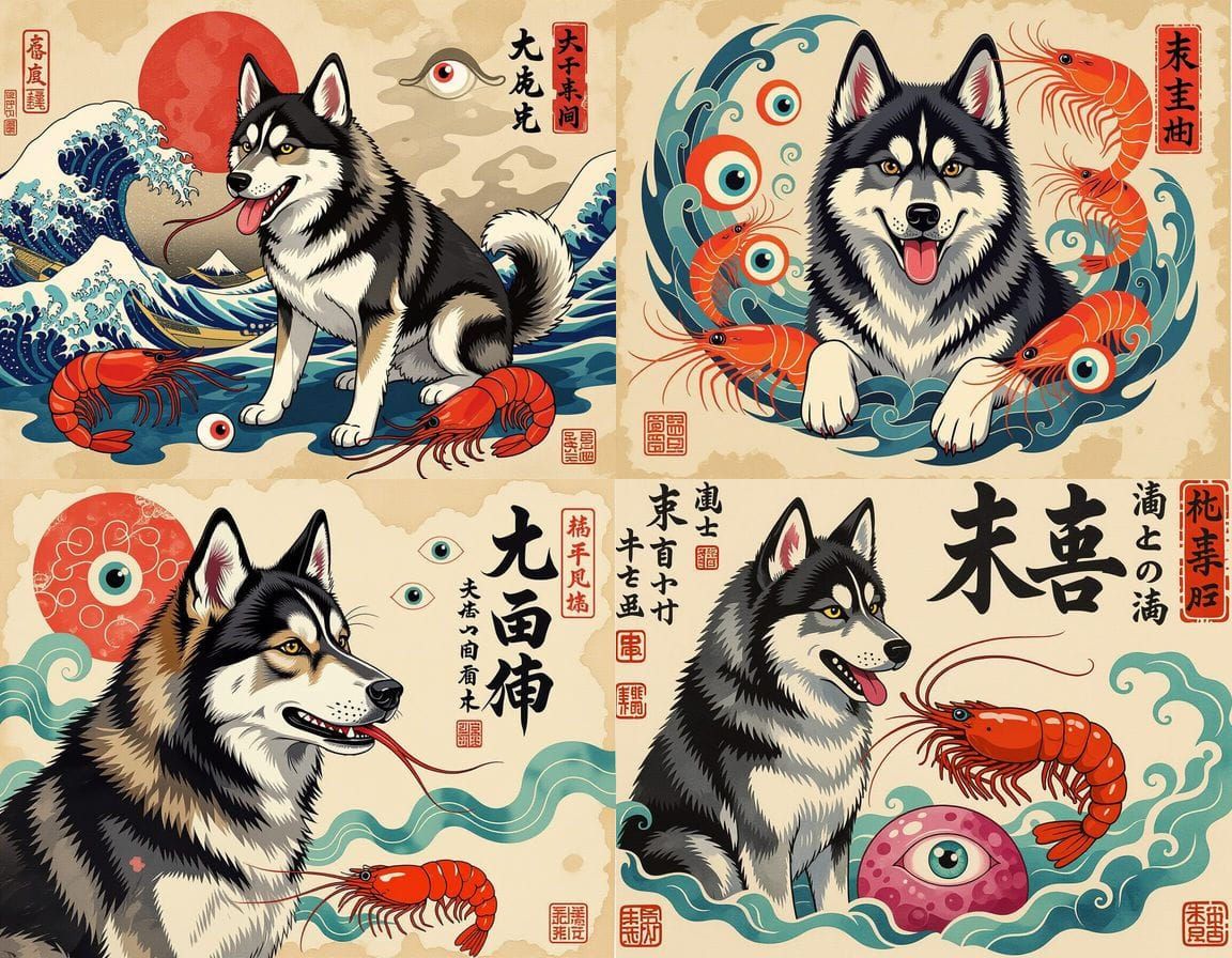 Surreal Japanese Squalor: A Mixed Media Collage