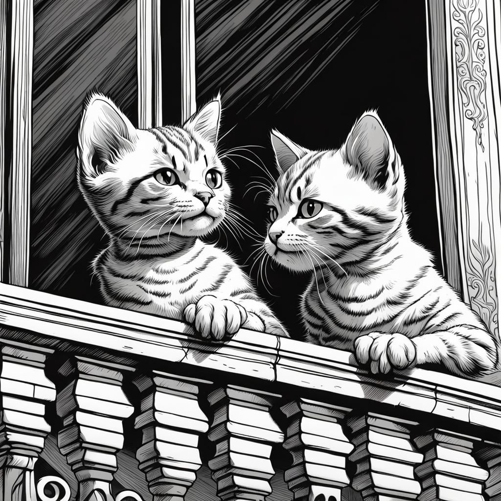 Kittens Recreate Romeo and Juliet in Tenniel Style