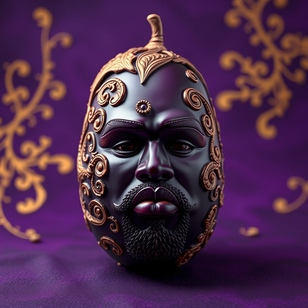 Kanye Eggplant: Fantasy Matte Painting in 8k