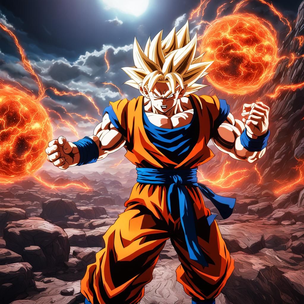 Goku vs Jiren: Ultra Instinct in Detailed Matte Painting