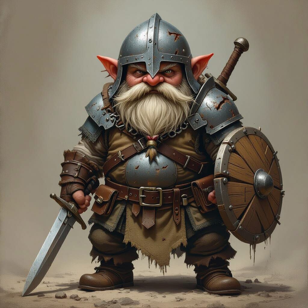 Dwarf Portrait in Dark Fantasy Style