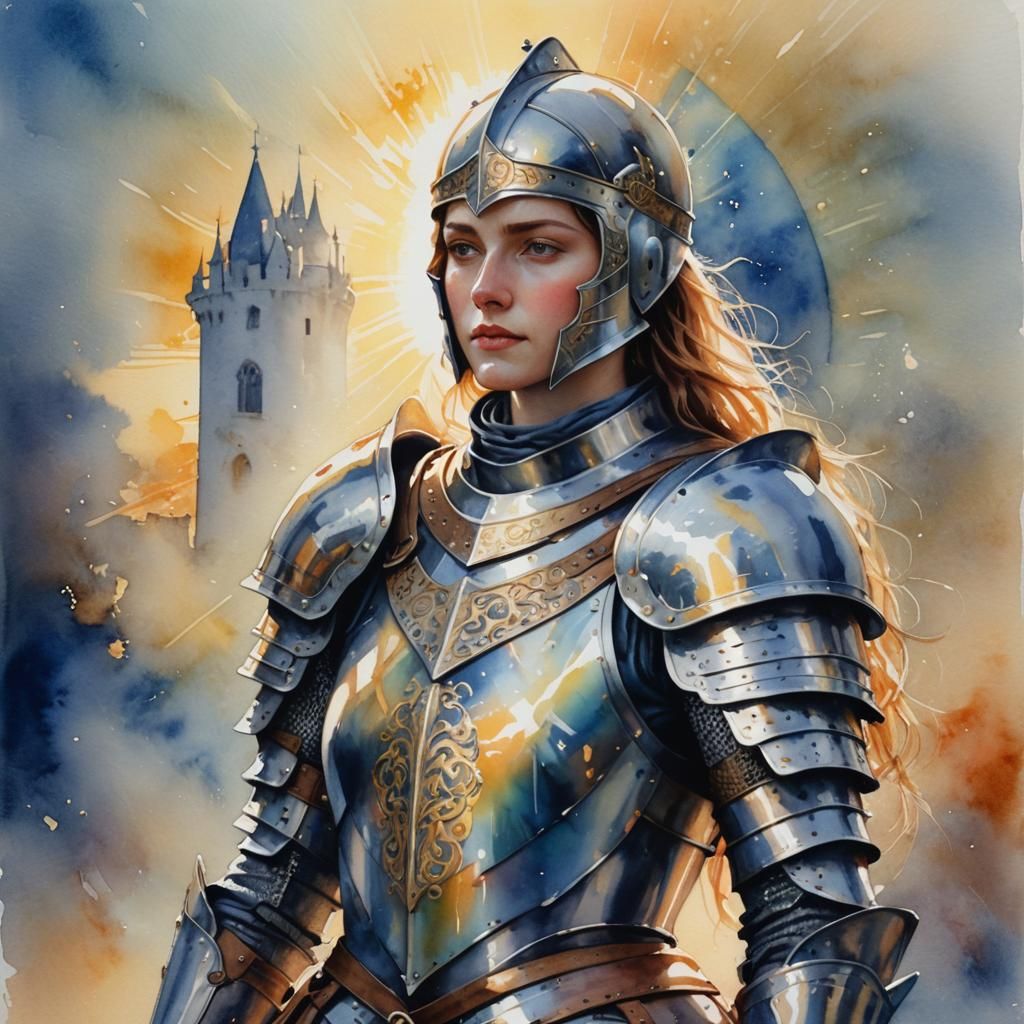 Knight in Sunlight: Watercolour Fantasy Painting