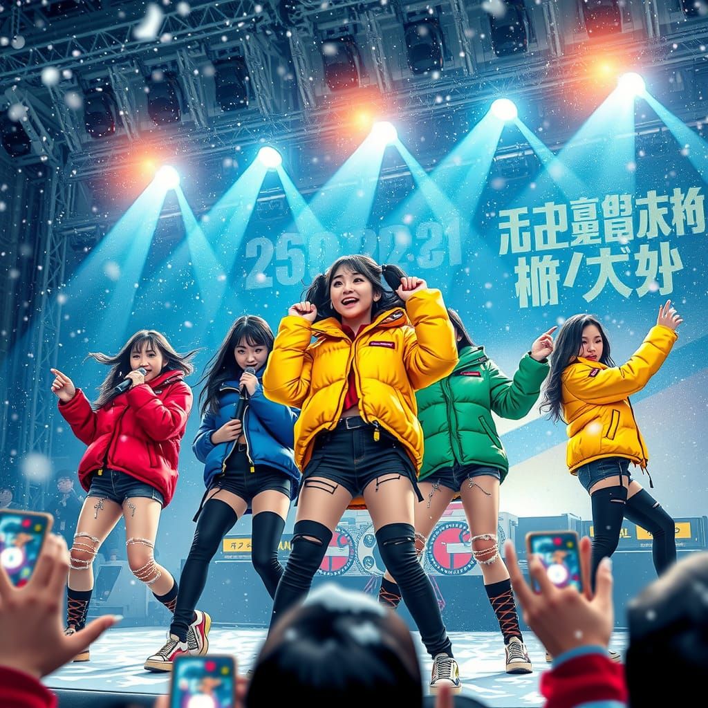 Heavy Metal K-Pop Group Performs in Blizzard, Manga Style