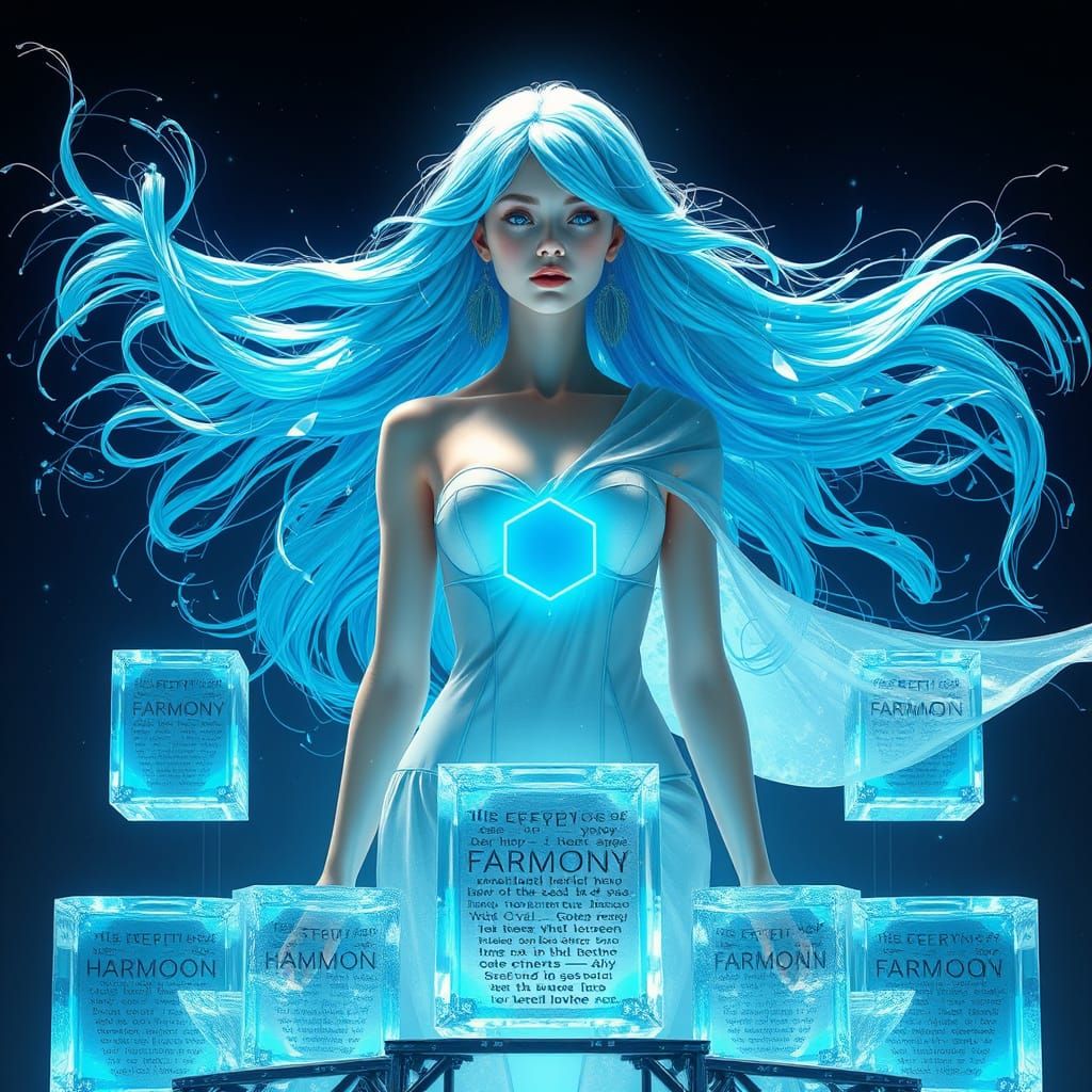 Harmonia: Cyberpunk Goddess of Digital Music