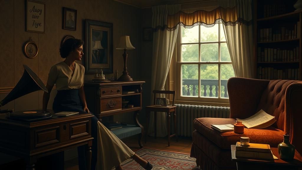 Pharmaceutical Saleswoman in 1920s Boarding House