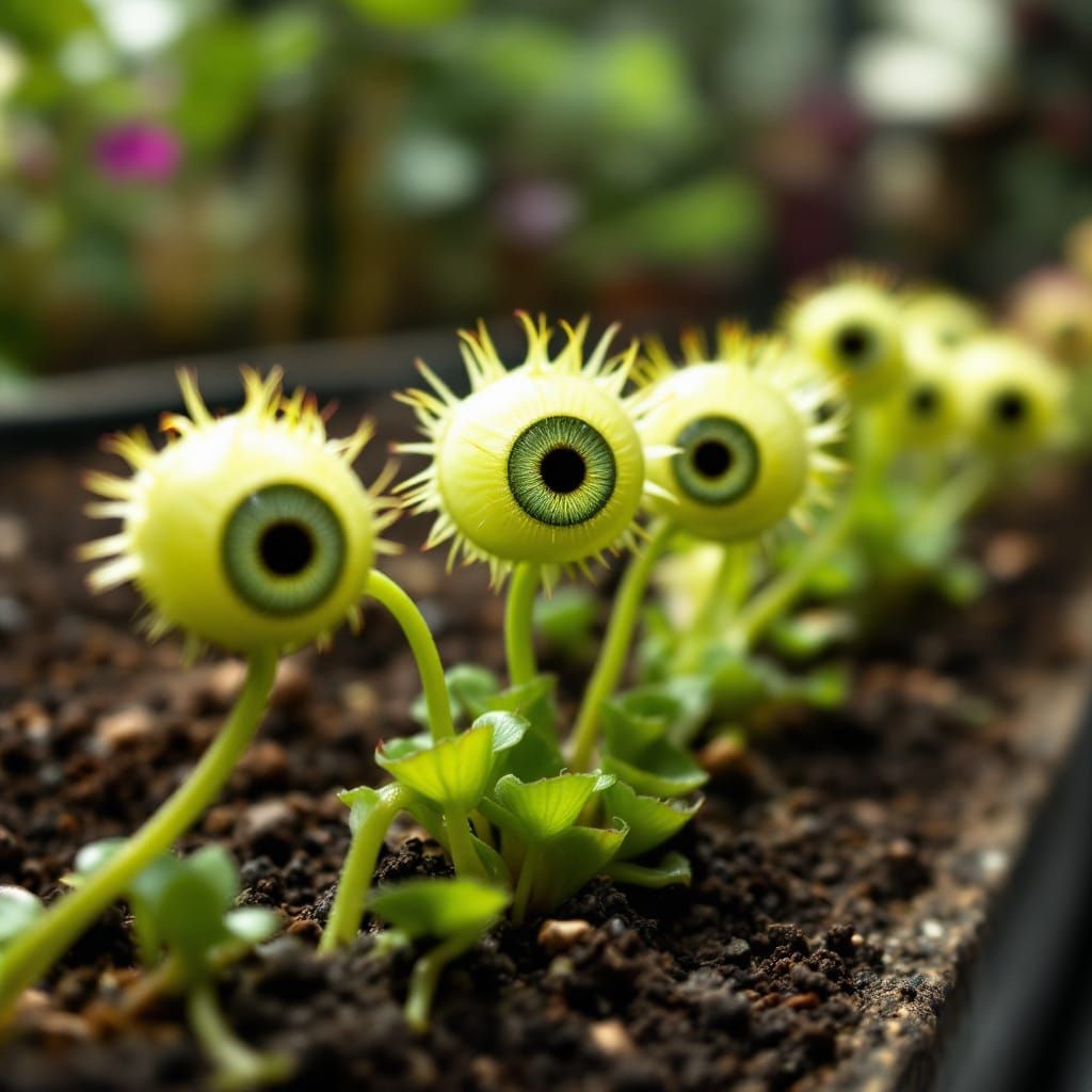Eyeball Plants and Venus Flytraps in Rococo Garden