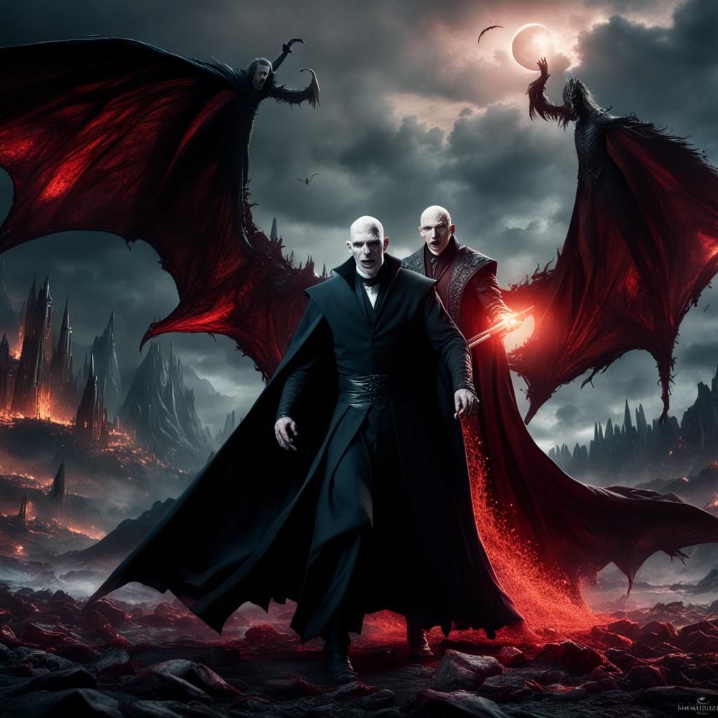 Lord Voldemort and Dracula do battle at the end of the world