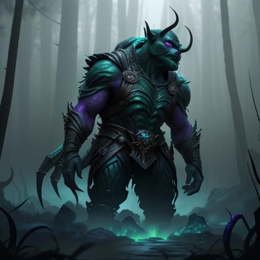 Thanos Gremlin Hybrid in Misty Forest