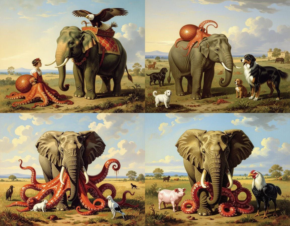 Grotesque Chimera in Romantic Style