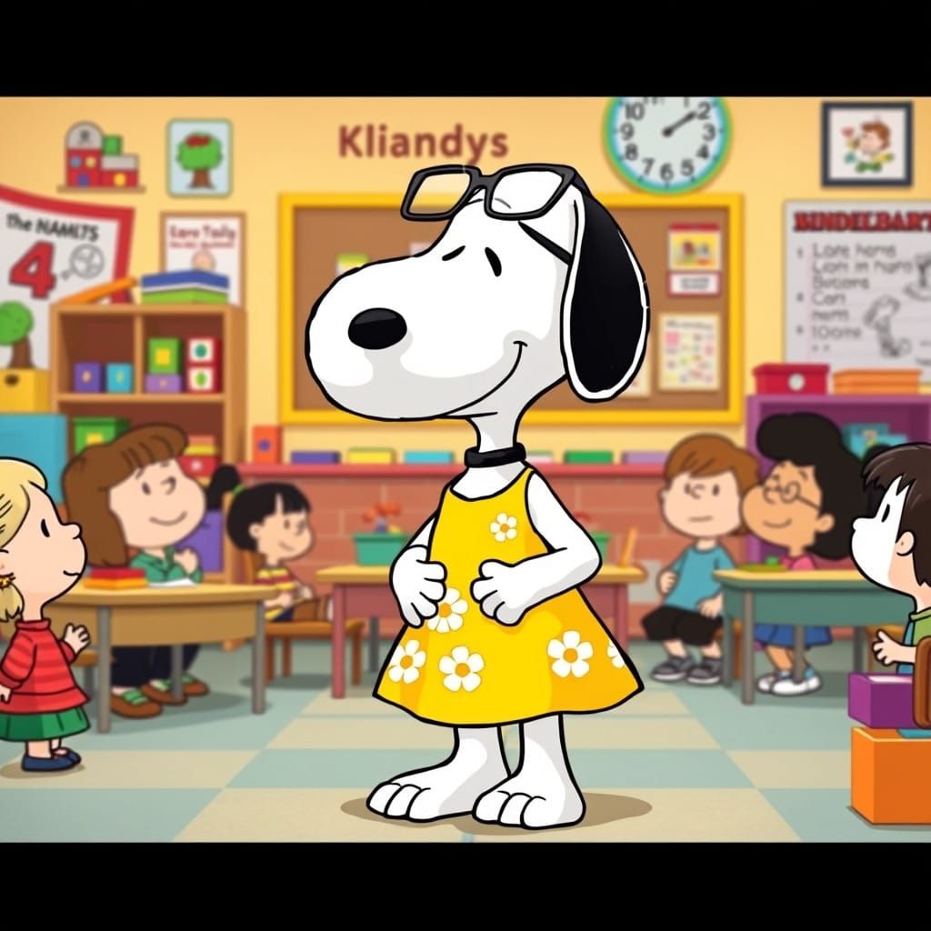 Snoopy  as a kindergarten teacher