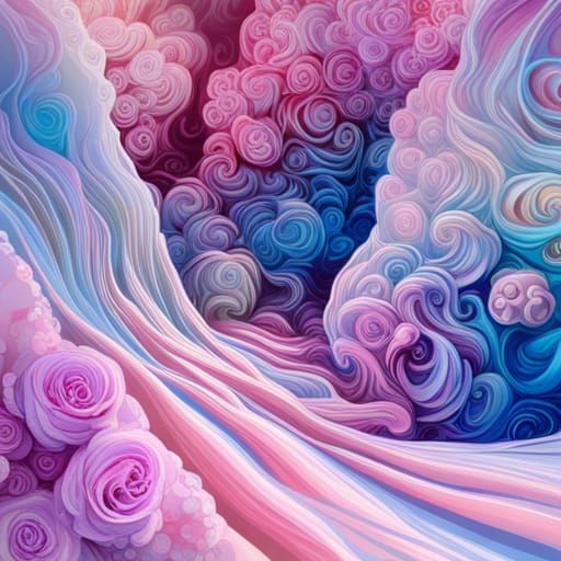 Ethereal Roses in Holographic Pastel Light