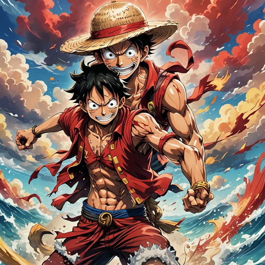 Luffy Anime Illustration in Vibrant Key Visual Style