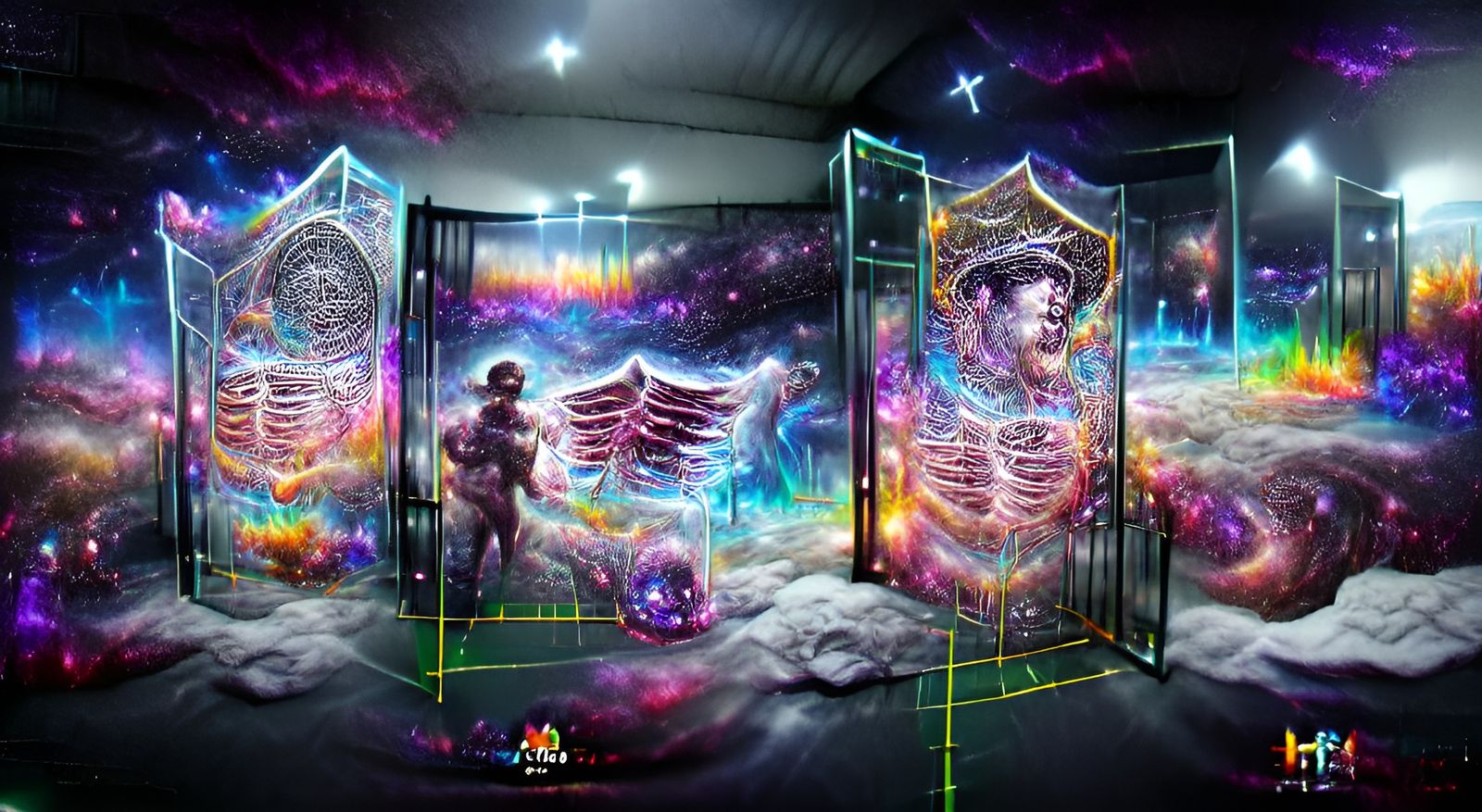 Holographic Gates of Heaven: Cosmic Astral Illustration