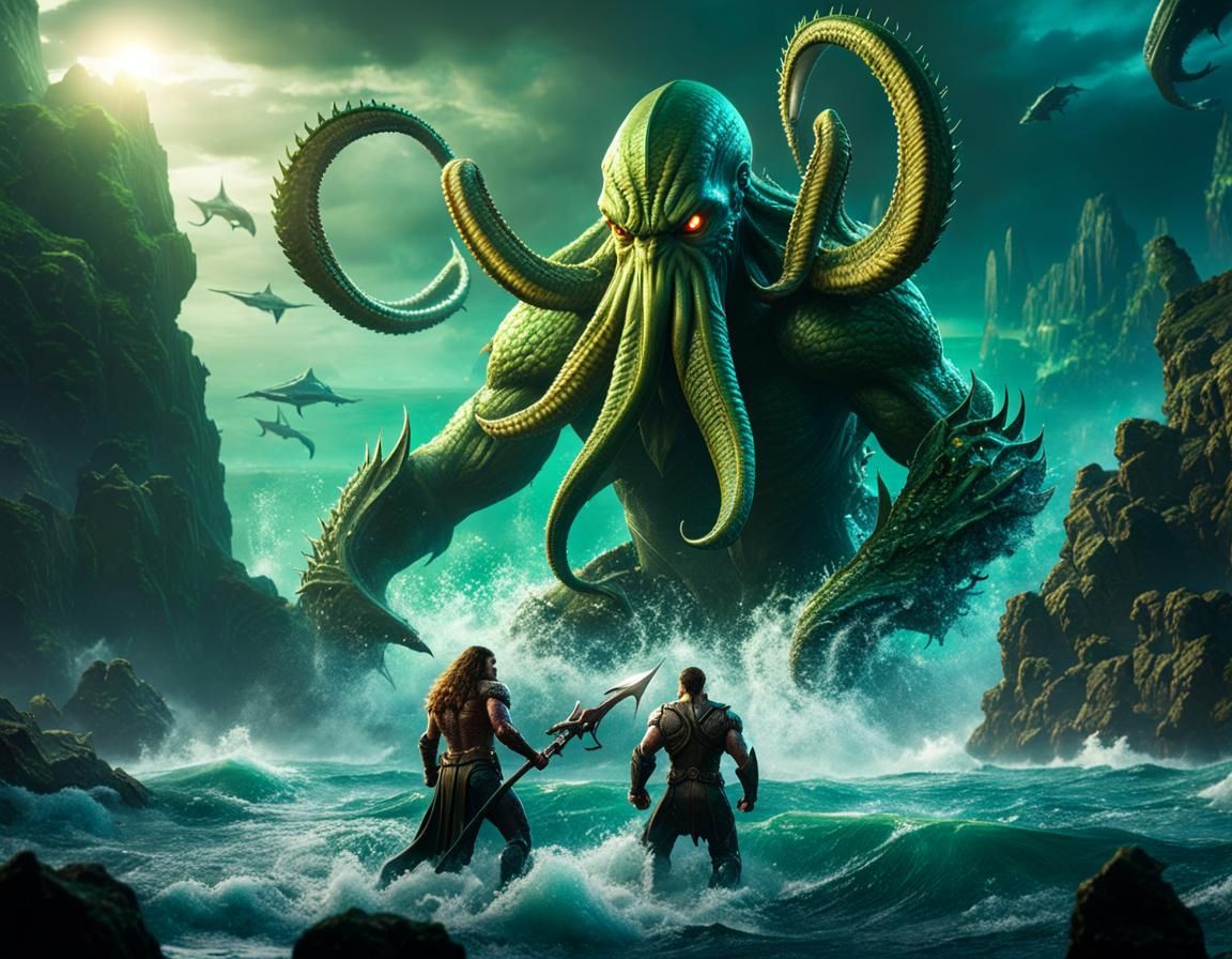 Cthulhu vs Aquaman and The Deep