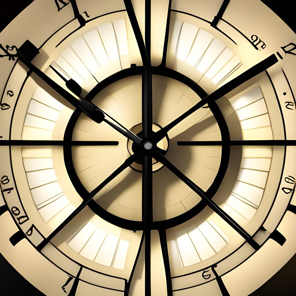 Detailed Tower Clock Face with Nebula Moon