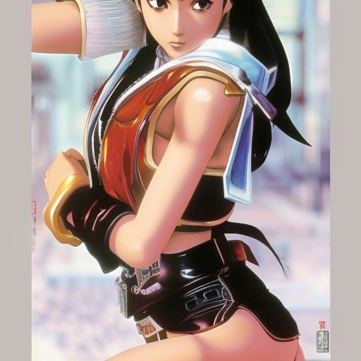Japanese Actress as Streets of Rage Character