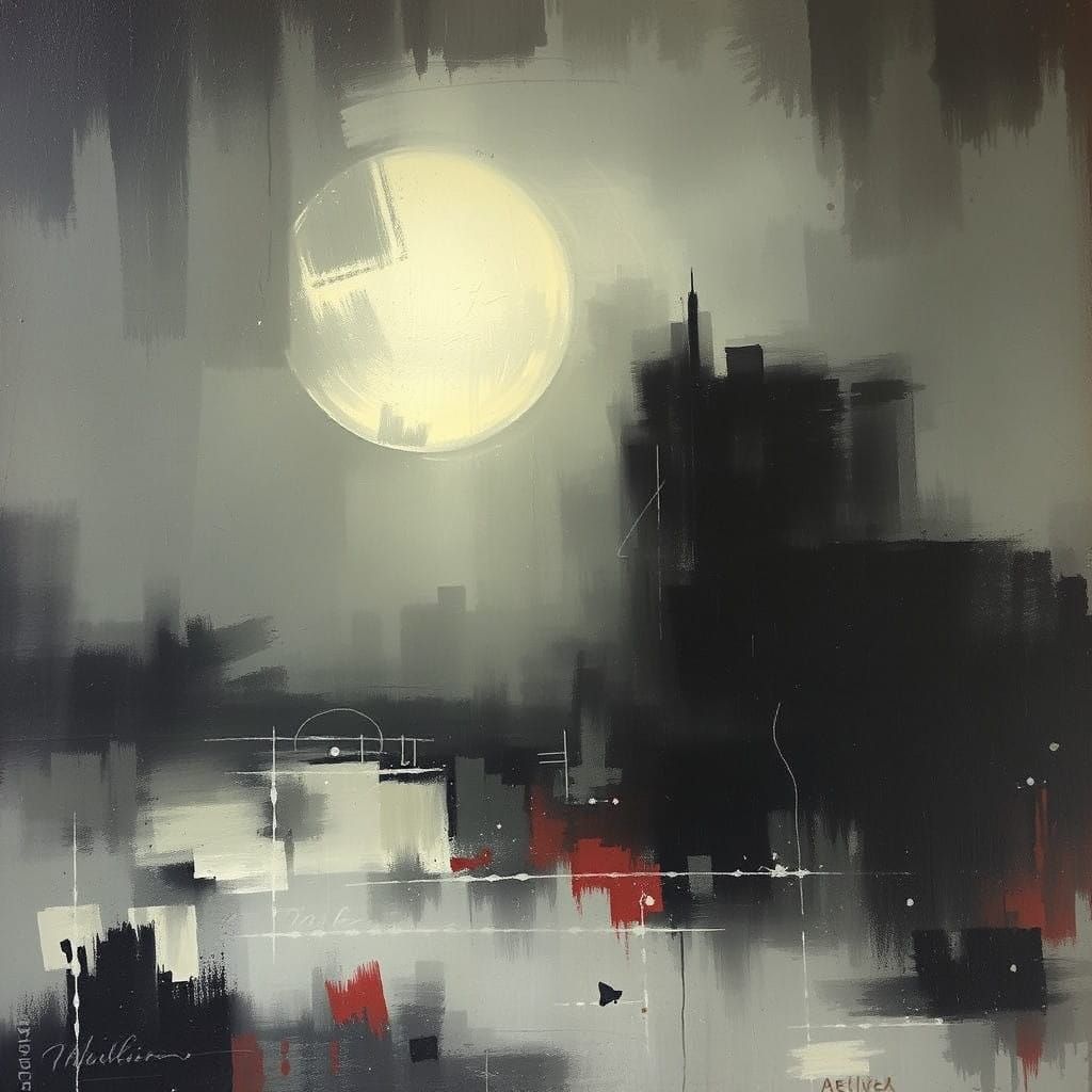 Doomed Neo-Impressionist Castle in a Muted Winter Landscape