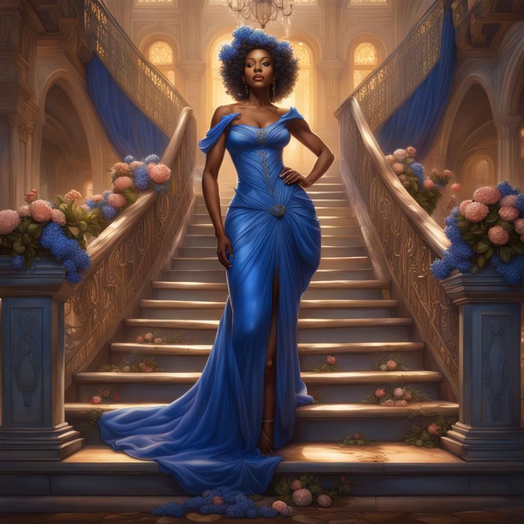 Airbrushed Cinderella Descends Royal Staircase