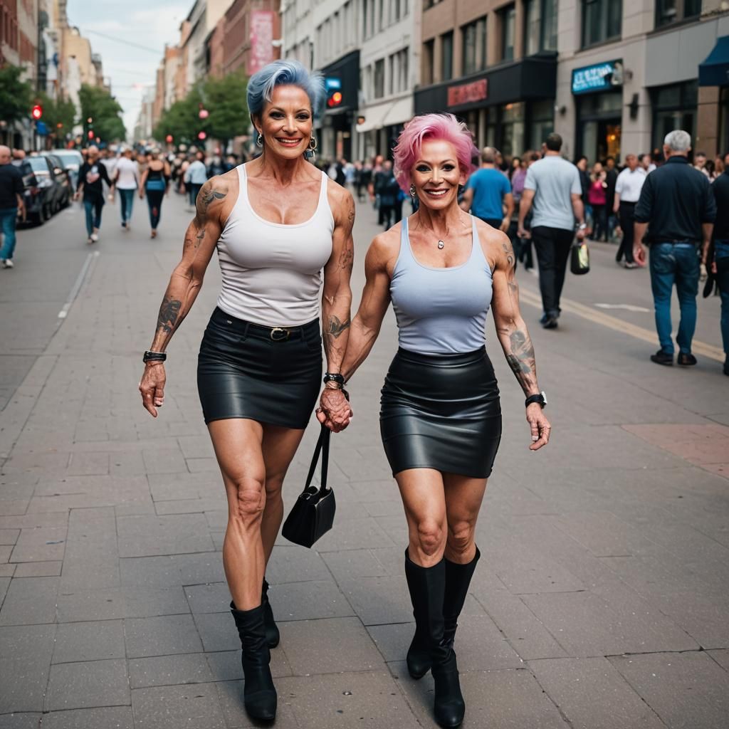 Lean Bodybuilders in City Street: Professional Photography