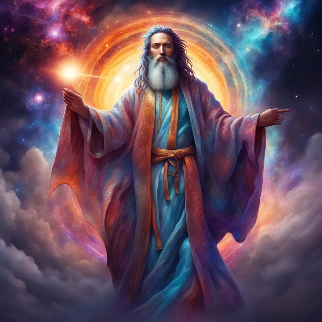 Eru Illuvatar Creating Spiritual Beings in Space