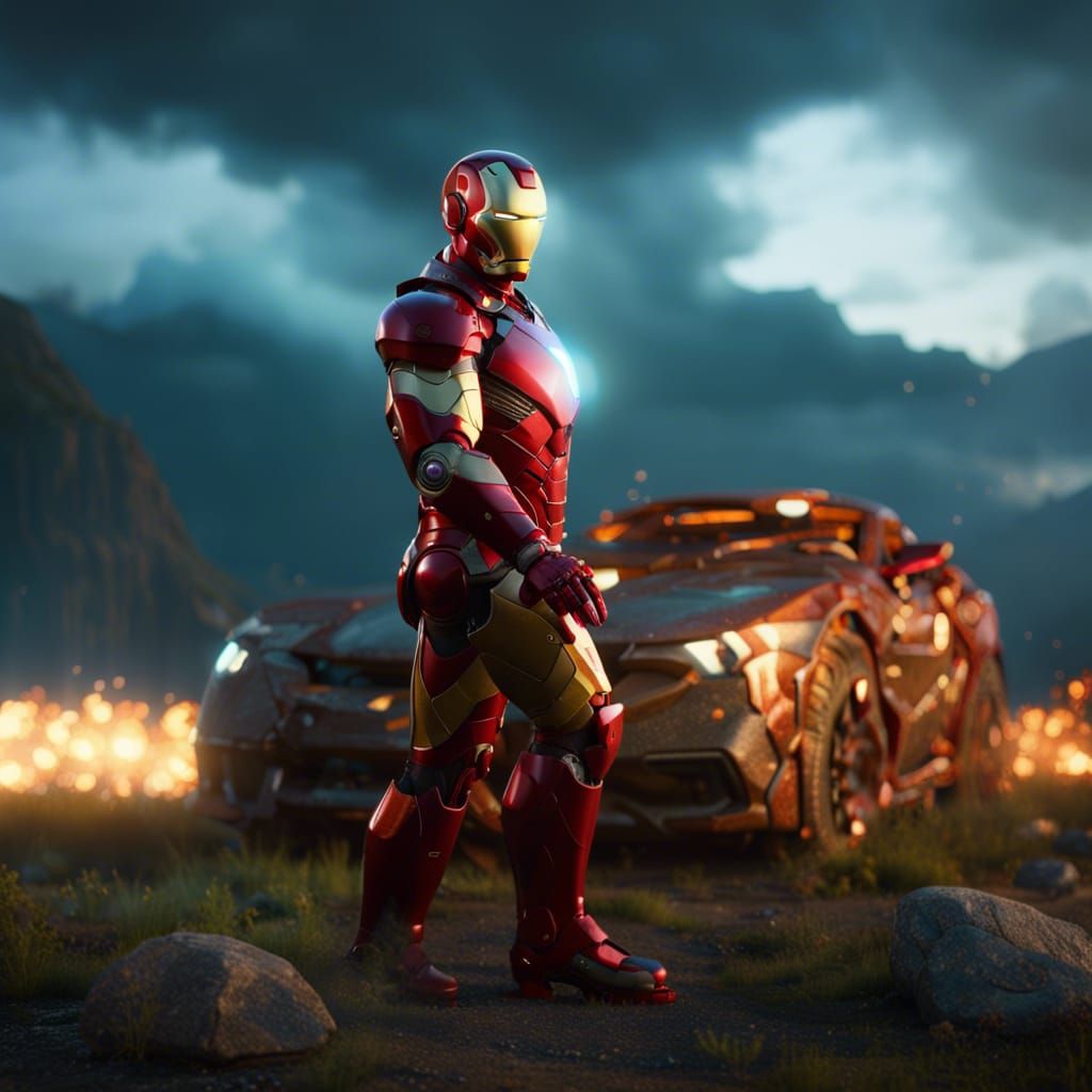 Iron Man in High Resolution 3D Render