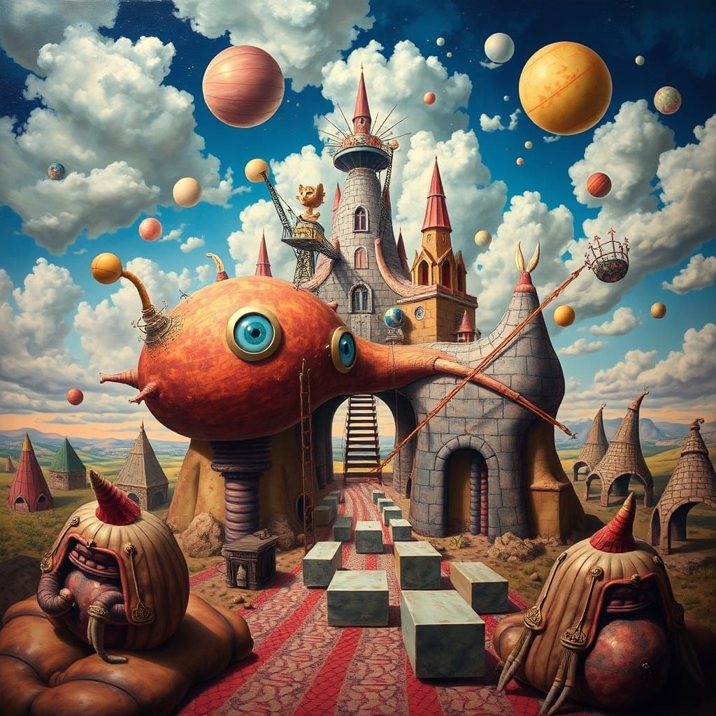 Surreal Dreamscape in Pop Surrealist Style