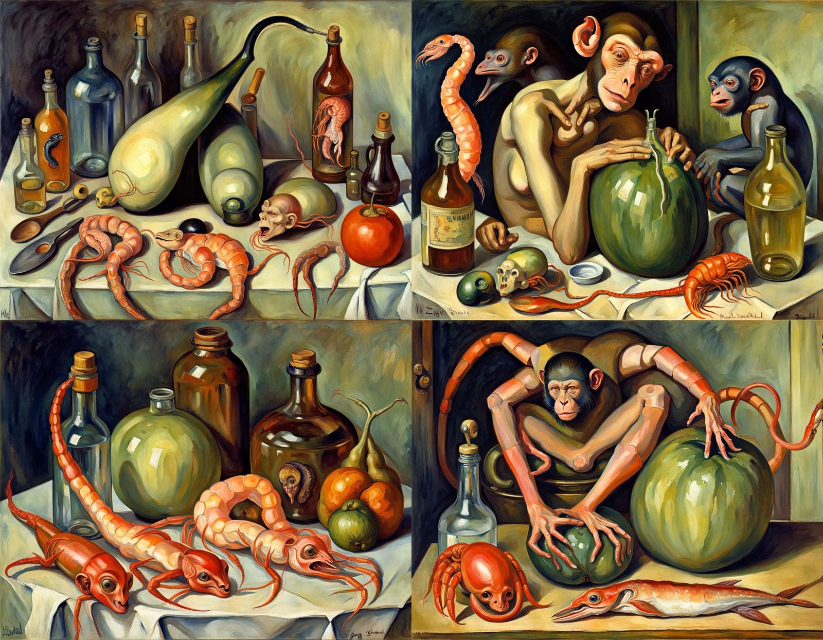 Surreal Vivisection: A Grotesque Anatomical Study