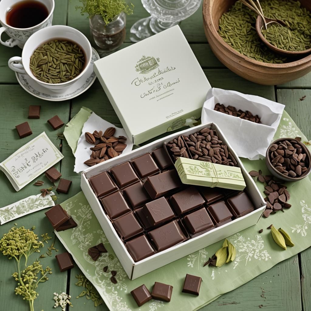 Chocolate Bars and Tea Seeds Spill Out