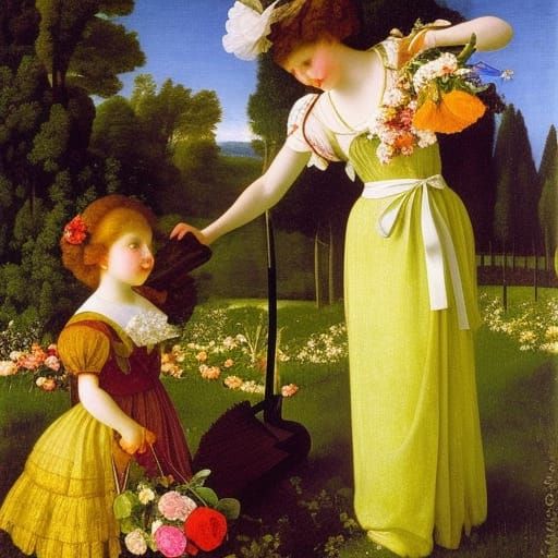 Floral Beauty in Antique Style