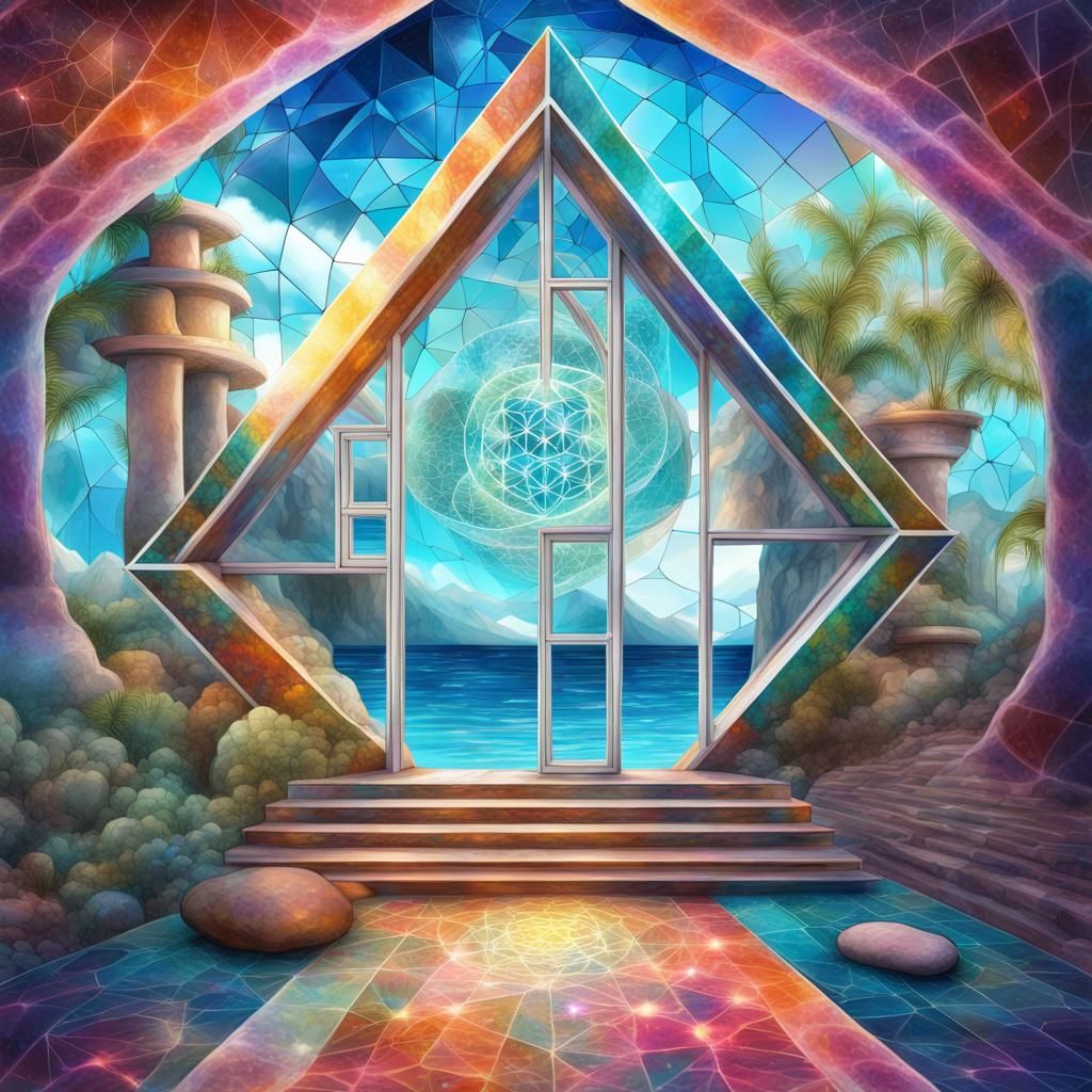 Sacred Geometry House with Liquid Windows