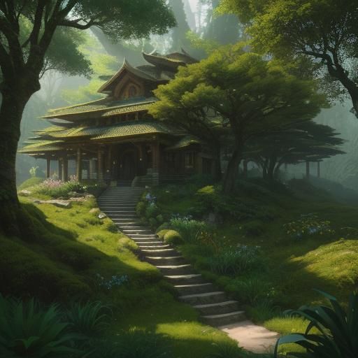 Shadar-Kai Girl Listens to Forest Sounds