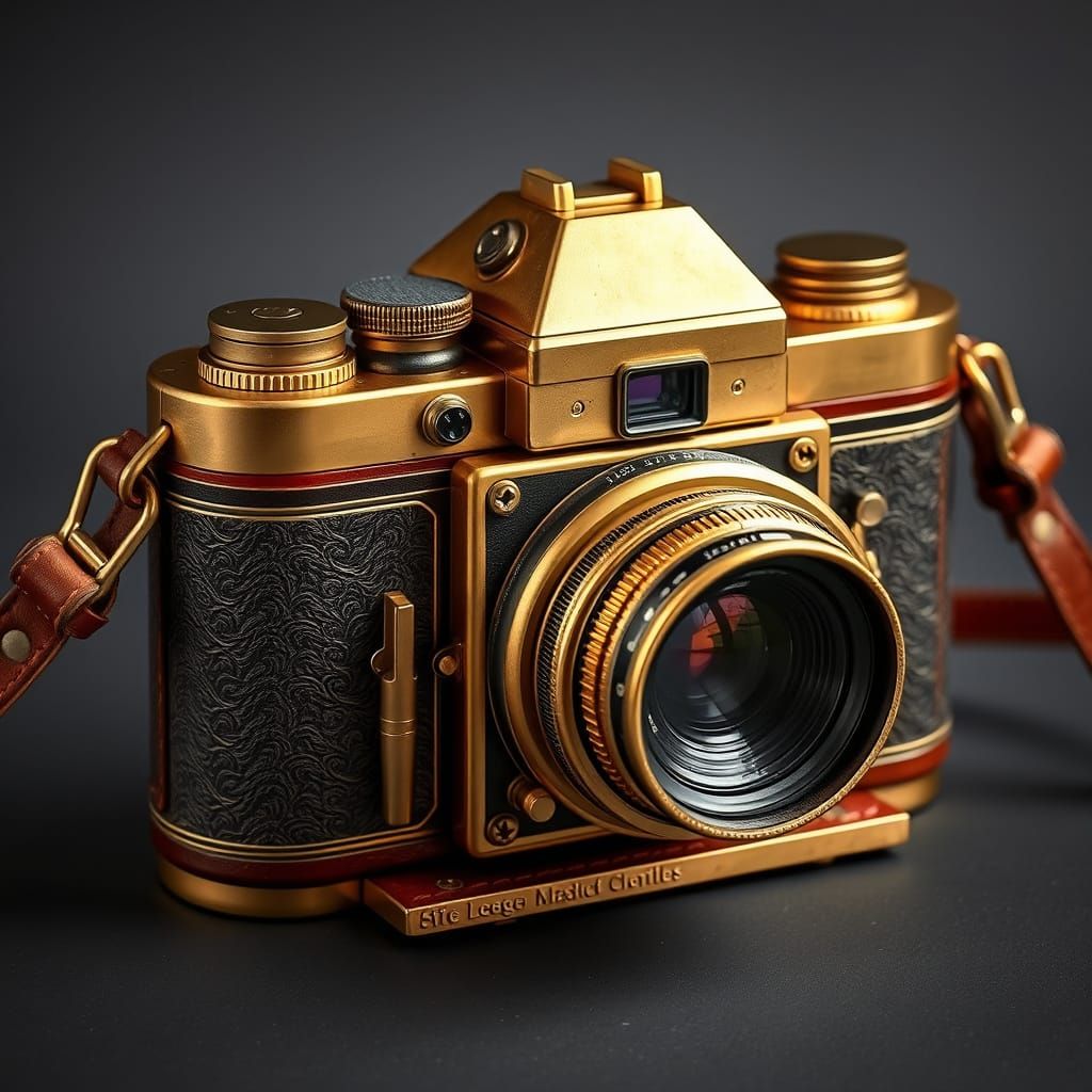 Vintage Camera in Industrial Aesthetic
