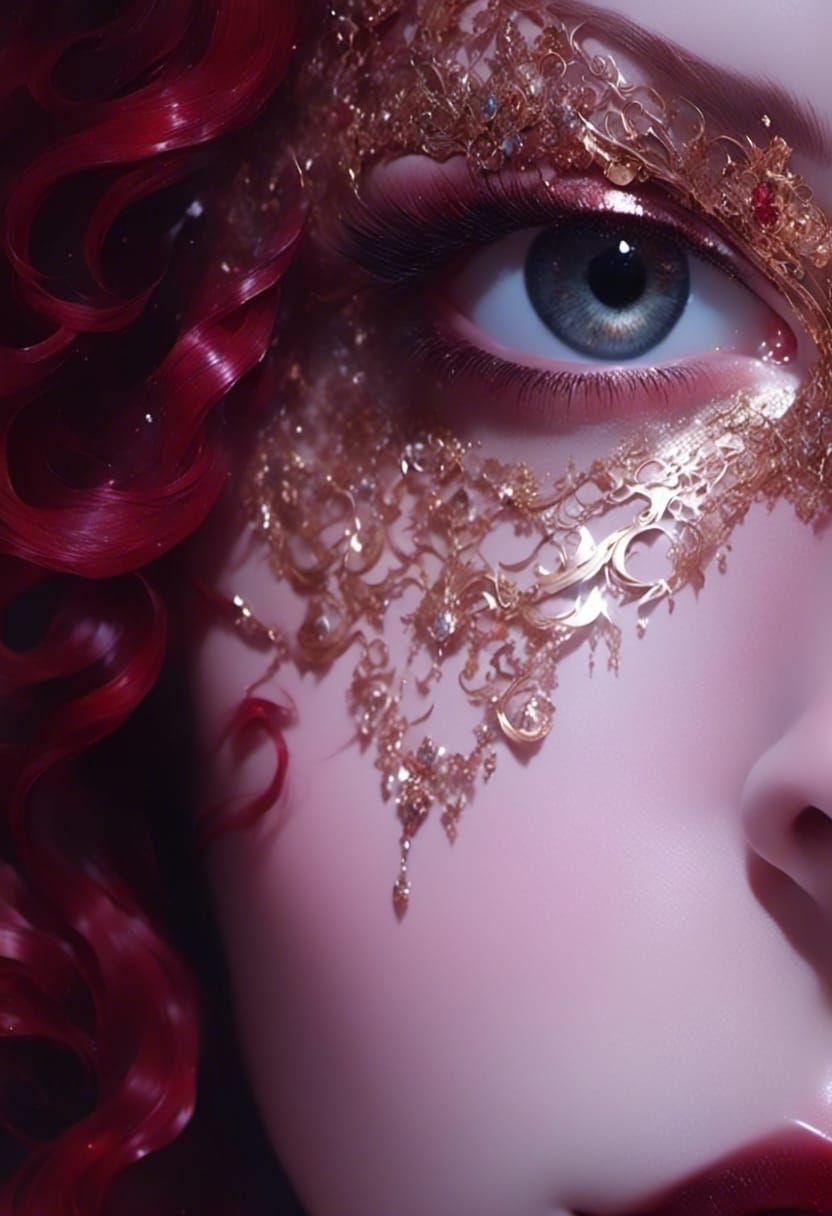 Victorian Vampire Mina Harker Portrait in Hyperrealism