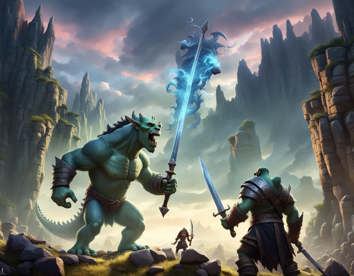 Epic Fantasy with Orcs, Humans, and Dragons